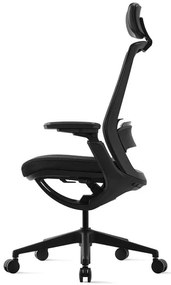 Kancelárska ergonomická stolička ROLY — sieť, látka, čierna / viac farieb Černá