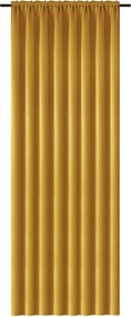 Žltý záves OXFORD 140x250 cm Zavesenie: Kovové krúžky