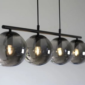 JUST LIGHT. 14604-18 - Luster na lanku WIDOW 4xE14/25W/230V čierna