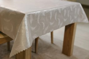 Dekorstudio Luxusný obrus na stôl Pierko - strieborný SW24 Rozmer obrusu (šírka x dĺžka): 110x160cm