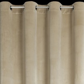 Dekorstudio Zamatový záves ANTARA s riasiacou páskou 140x270 cm - svetlobéžový
