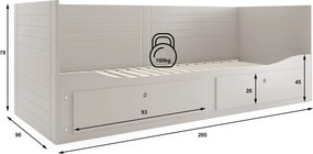 Rozkladacia posteľ HERMES 2 200x80 kašmírová