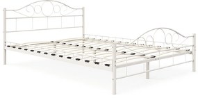 Kovový posteľový rám s lamelami v rôznych veľkostiach a farbách, 160x200 cm, Mimi, biely