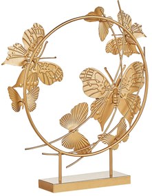 Dekorácia s motýľmi zlatá BERYLLIUM Beliani
