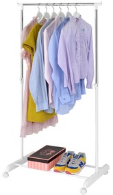 Pojazdný stojan na oblečenie Ida 66 cm biely