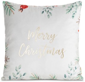 VIANOČNÁ DEKORAČNÁ OBLIEČKA NA VANKÚŠ MERRY1 45X45 CM VZOROVANÁ