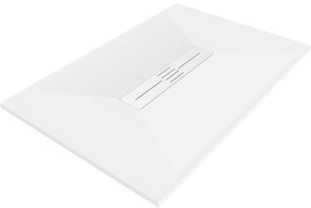Mexen Toro, SMC obdĺžniková sprchová vanička 130 x 80 cm, biela, biela krytka, 43108013-W