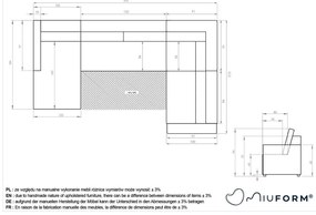 Svetlohnedá rozkladacia modulárna rohová pohovka s úložným priestorom (pravý roh) Lulu – Miuform
