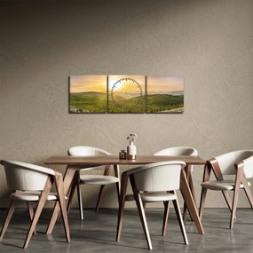 Panoramatický obraz (s hodinami) (90x30 cm)