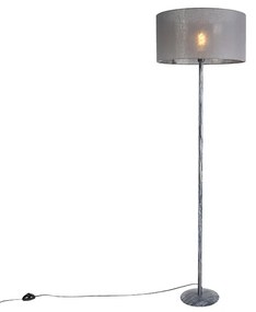 Stojacia lampa sivá so šedým odtieňom 50 cm - Simplo