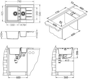 SET ALVEUS CADIT 70 / 55 + BATERIE RUTA CHROM