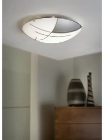 EGLO 89758 - Nástenné stropné svietidlo RAYA 1 x E27/60W strieborná / biela