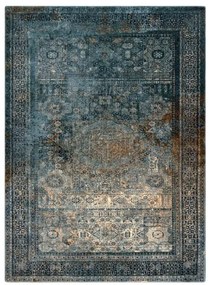 Koberec OMEGA MAMLUK rozeta / vintage, tmavomodrý