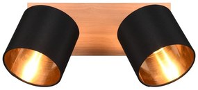 Bodové svietidlo v čierno-prírodnej farbe ø 12 cm Tommy – Trio