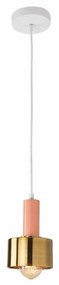 Zambelis 180051 - Luster na lanku 1xE27/40W/230V zlatá/lososová
