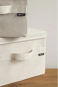 Béžový látkový úložný box s vekom 31x41x22 cm Soft Storage Medium – Bigso