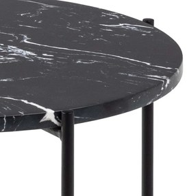 Odkládací stolek Avila II mramorově černý