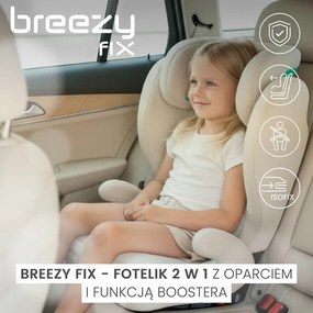 Autosedačka CARETERO BREEZY FIX GREY (100-150cm)