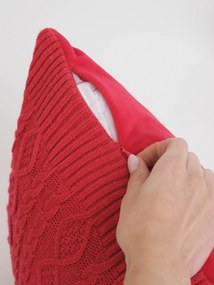 Pletená vianočná obliečka na vankúš 40 x 40 cm - Pletený sveter