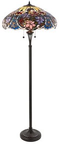 Endon 64323 - Stojacia lampa Tiffany SULLIVAN 2xE27/60W/230V priemer 56 cm