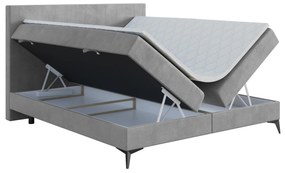 Kontinentálna posteľ 120 cm Ricky (sivá) (s matracom a úl. priestorom). Vlastná spoľahlivá doprava až k Vám domov. 1043437
