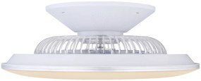 GLOBO Stropný ventilátor s LED osvetlením KELLO, letná prevádzka, 6 rýchlostí, LED 40W, biely