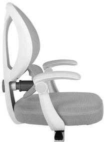 Detská otočná stolička Neoseat JUNI 009 s podnožou — látka, sivá