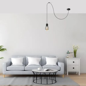 Luster na lanku TUBE 1xE27/15W/230V čierna