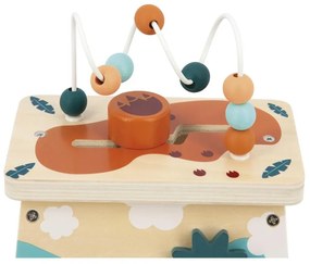 Drevená multifunkčná motorická hračka - Dino