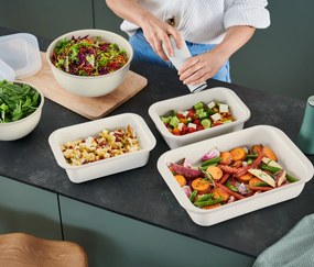 Smaltovaná zapekacia misa s vekom, veľká