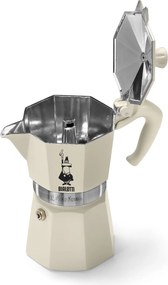 Kávovar na moka kávu Bialetti Moka Express, 190 ml, krémový