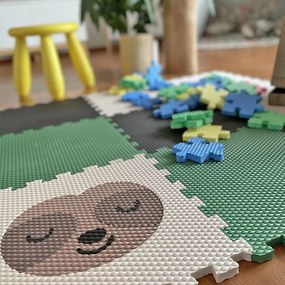 Penová podlaha na zem do detskej izby LEŇOCHOD A DÚHA 9 dielov