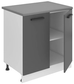 Kuchynská skrinka Belini Premium Full Version spodná 80 cm šedý mat s pracovnou doskou