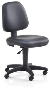 Pracovná dielenská stolička DARWIN, výška 430-550 mm, čierna