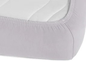 Jersey napínacie prestieradlo na extra vysoký matrac JR-028 Svetlo sivé 140 x 200 - výška 40 cm