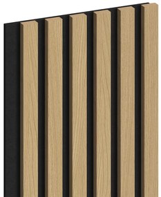 Mexen Lam-F, akustické stenové lamely 275 × 30 cm, plstený podklad 8 mm, technická dyha, dub zlatistý, S105-275307-3015-003