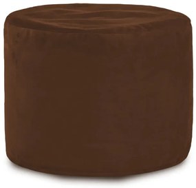 Plyšová taburetka Cilindro hnedá