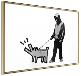 Artgeist Plagát - Dog Art [Poster] Veľkosť: 60x40, Verzia: Zlatý rám