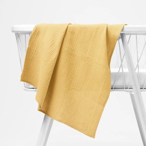 Biante Mušelínová plienka/dečka MSN-059 Svetlo žltooranžová 100x100 cm