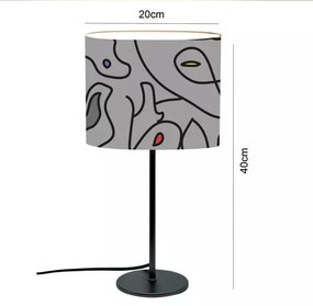 Lampa na nočný stolík Grey Abstract