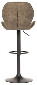 Autronic COWBOY - stolička barová - hnedá, kov + látka