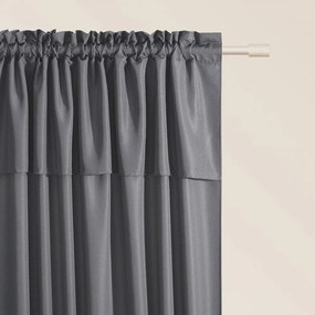 Tmavosivý záves Mia na riasiacu pásku 140 x 280 cm