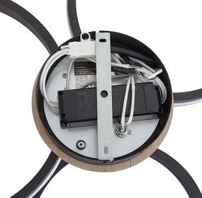 Stropné svietidlo drevené vrátane LED 3-krokové stmievateľné 3-svetlá - Navara