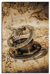Obraz na plátne - Kompas na mape antického sveta - obdĺžnik 7999FA (60x40 cm)
