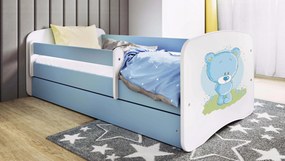 XXXLutz POSTEĽ PRE DETI A MLÁDEŽ 80/160 cm, modrá, biela MID.YOU - Detské izby - 00214200021C
