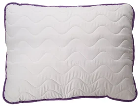 Guľôčkový vankúš BELLA LAVENDER 70x90 cm, biely