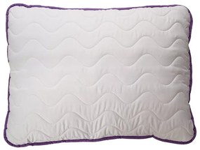 Guľôčkový vankúš BELLA LAVENDER 70x90 cm, biely