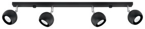 Bodové svietidlo Oculare, 4x čierne kovové tienidlo, (možnosť polohovania)
