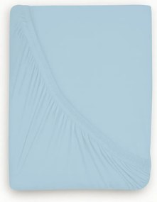 Kvalitex Luxusné bavlnené JERSEY prestieradlo s lycrou 220x200 cm - svetlo modrá