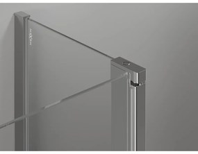 Mexen, Mexen Mist Duo výklopný sprchový kút 120 x 100 cm, priehľadný, chróm - 8A4-120-100-01-00